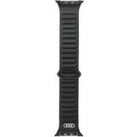 Audi Bracelet Apple Watch 44 mm en cuir magnétique noir