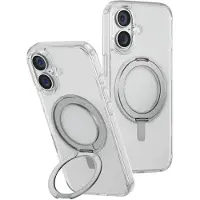 Uniq Étui pour iPhone 16 avec support rotatif à 360 transparent
