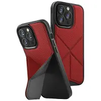 Uniq Coque Transforma pour iPhone 13 Pro Max - rouge avec support MagSafe