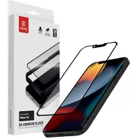 Crong Verre trempé 3D Armor Glass pour iPhone 16e / iPhone 14 / iPhone 13 / iPhone 13 Pro + Cadre d'installation