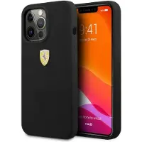 Ferrari Coque rigide en silicone MagSafe noire pour iPhone 13 Pro Max