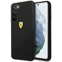 Ferrari Coque en silicone noire On Track pour Samsung Galaxy S22