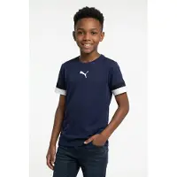 Puma T-Shirt fonctionnel 'TeamRise' bleu foncé / noir / blanc