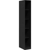 vidaXL Armoire avec étagère noir aspect chêne 50 x 50 x 200 cm
