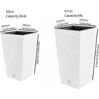 Prosperplast Pot De Fleur Rato 11.4l 20x20x37.6 Cm