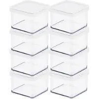 Rotho Boîte alimentaire carrée pour friandises 8 x 0,5 L LOFT blanche