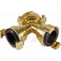 Mega Raccord rapide en Y en laiton Taille du tuyau 9,5-38 mm (38 mm)