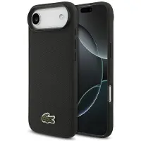 Lacoste - Hardcase Iconic Petit Pique MagSafe (LCHMP17MPVCK) - iPhone 17 Air - Black (Apple iPhone 17, Apple iPhone Air), Coque pour téléphone portable, Noir