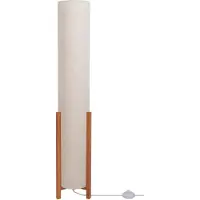 Näve Lampadaire Salon Rétro Lampadaire Abat-jour textile Beige Bois Naturel 3195427