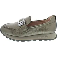 Hispanitas pour femme. HI243621 Mocassins en cuir de plomb Bolment (39), Argenté, 3 à 5 cm, Aucun, Casuel