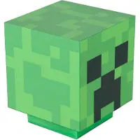 Minecraft Lampe de bureau LED - H 11 cm - Vert - Noir - Plastique - alimentée par batterie rechargeable