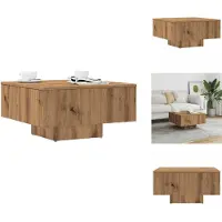 vidaXL Table basse Artisan-Chêne 60x60x31,5 cm Bois composite