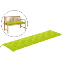 vidaXL Coussin pour banc de jardin vert clair 200x50x7 cm tissu Oxford