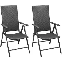 vidaXL Ensemble de jardin 3 pièces noir