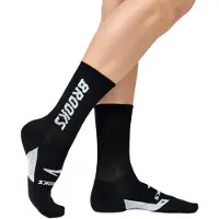 Brooks Chaussettes Ghost Crew Noir Blanc, Taille M
