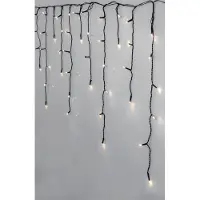 Star Trading Guirlande lumineuse LED "Eisregen", finition blanche "crispy ice", 2390 x 55 cm, câble noir, référence 594-41