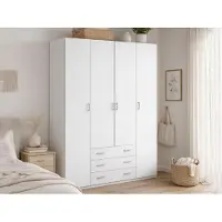 Dmora Amoruccio - Grand Dressing, blanc 154x200h cm, 9 étagères