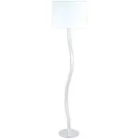 Näve LED Lampadaire - Matière : métal, acrylique - Couleur pied : chrome Couleur abat-jour : blanc ; 2065423