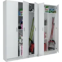 Dmora Codigoro - Armoire Multi-usage, 182x180 cm, Blanc, Modulable