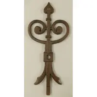Casa Padrino Décoration murale Ancre marron rustique 23 x 1,5 x H. 50 cm - Ancre en métal nostalgique - Décoration de salon - Décoration de jardin - Décoration de patio - Accessoires déco