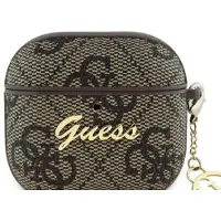 GUESS Gua4G4Gsmw Housse Airpods 4 Brązowy/Brown 4G Charm Collection