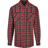 Urban Classics Chemise 'Roots' rouge / noir / blanc