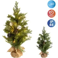 Näve Sapin de Noël artificiel avec éclairage et boules 70 cm Sapin 5272959
