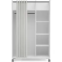 Dmora Kit Insert pour armoire Blanc Textile Beige clair