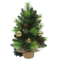Naeve Sapin de Noël artificiel avec éclairage et boules 45 cm Sapin 5307917