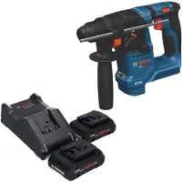 Bosch Marteau perforateur sans fil GBH 18V-18 Professional 18 V, 1,5 J, SDS plus, sans balais + 2 batteries ProCORE 4,0 Ah + chargeur