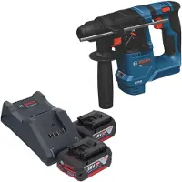 Bosch Marteau perforateur sans fil GBH 18V-18 Professional 18 V, 1,5 J, SDS plus, sans balais + 2 batteries 4,0 Ah + chargeur
