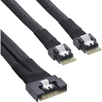 InLine Câble SAS Slim, SFF-8654 8X vers SFF-8654 8X, 48 Gb/s, 0,5m (50 cm)