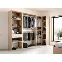 Dmora Florita - Armoire Grande, 248x187h cm Chêne Brun, un Tiroir