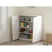 Dmora Aulla - Armoire Multi-usage 2 Portes, 120x126h cm Blanc, 3 Étagères Italy