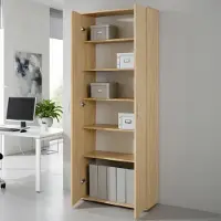 Dmora Pazzano - Armoire Polyvalente 2 Portes, 70x189h cm Beige, 5 Étagères