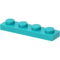 LEGO : 50 pièces de platine 1x4 dans une terre brûlée