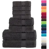 vidaXL Ensemble de serviettes de qualité supérieure SOLUND 8 pcs