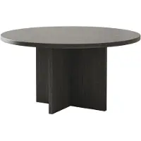 Selsey Ovo - Table basse ronde 76x76 cm imitation bois frêne Portland