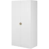 Selsey Moonir - Armoire 2 portes avec tringle à vêtements, 100 cm, blanc