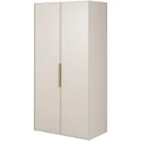 Selsey Frame - Armoire 2 portes avec penderie et étagères, 100 cm, greige