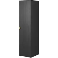 Selsey Moonir - Armoire 1 porte avec étagères, 50 cm, noir