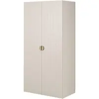 Selsey Moonir - Armoire 2 portes avec penderie, 100 cm, greige