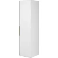 Selsey Frame - Armoire 1 porte avec tringle à vêtements, 50 cm, blanc