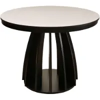 Selsey Diciffy - Table de salle à manger extensible Greige avec piétement noir 100-140x100 cm
