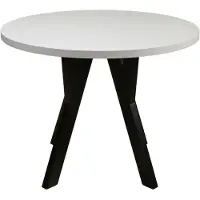 Selsey Osenness - Table de salle à manger extensible Greige avec pieds noirs 100-180x100 cm