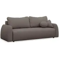 Selsey Nubelle - Canapé 3 places avec fonction sommeil & espace de rangement, chenille, marron