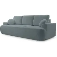 Selsey Barletto - Canapé 3 places avec fonction sommeil et espace de rangement, Bouclé, Gris