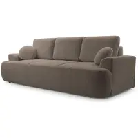 Selsey Barletto - Canapé 3 places avec fonction sommeil et espace de rangement, Bouclé, Vieux rose
