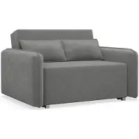 Selsey Duelia - Canapé-lit 2 places avec coffre de lit, chenille hydrophobe, gris foncé