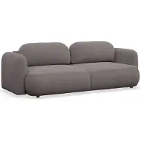 Selsey Tvoya - Canapé-lit 3 places recouvert de tissu bouclé, taupe